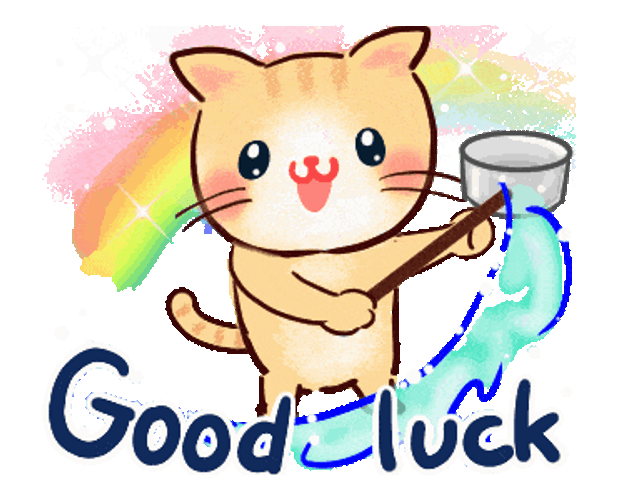Good Luck Cat Rainbow Splash