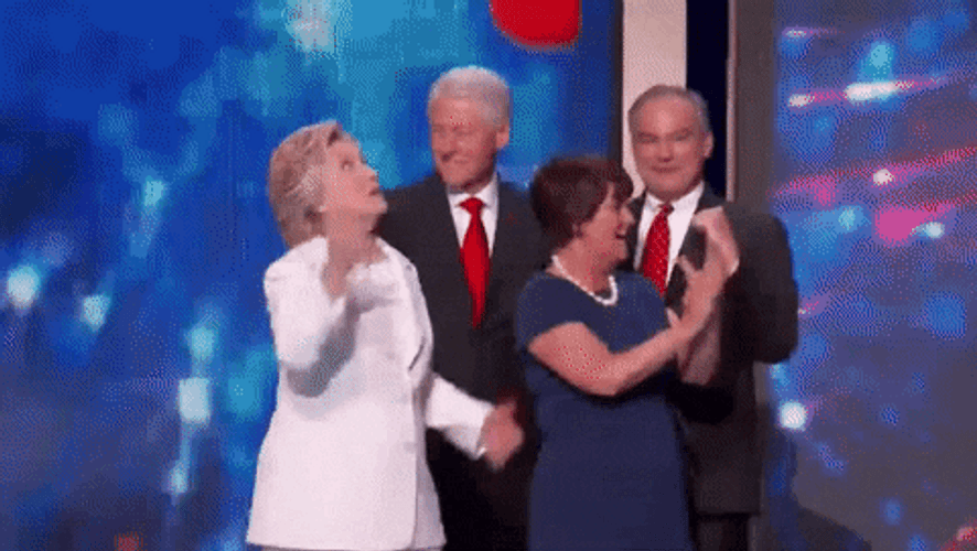 Hillary Clinton Catching Balloon