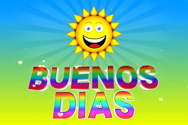 Colorful Buenos Dias Graphic Text