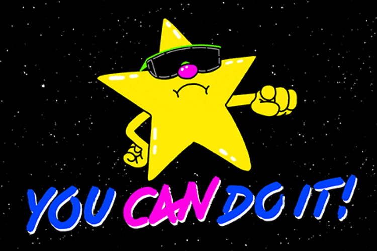 You Can Do It Cool Star Cartoon