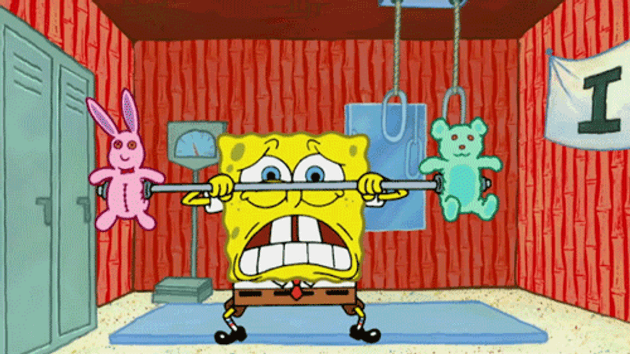 Spongebob Funny Weights Training