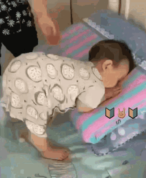 Funny Baby Stand Sleeping