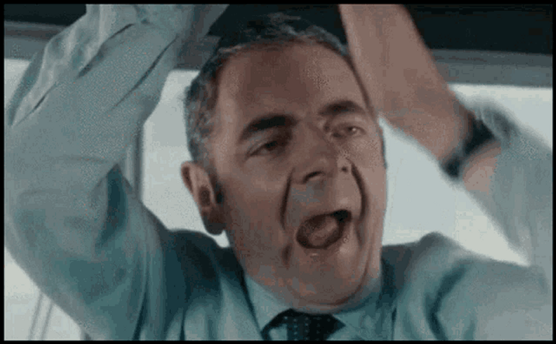 Rowan Atkinson Yawning