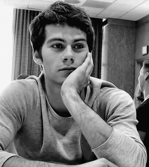 Dylan O&brien Laugh Grayscale
