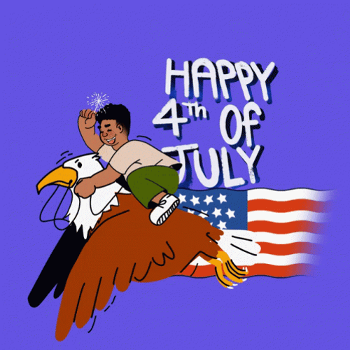 Th Of July Man Riding Eagle