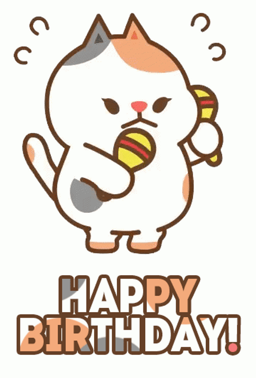Animated Happy Birthday Dancing Cat