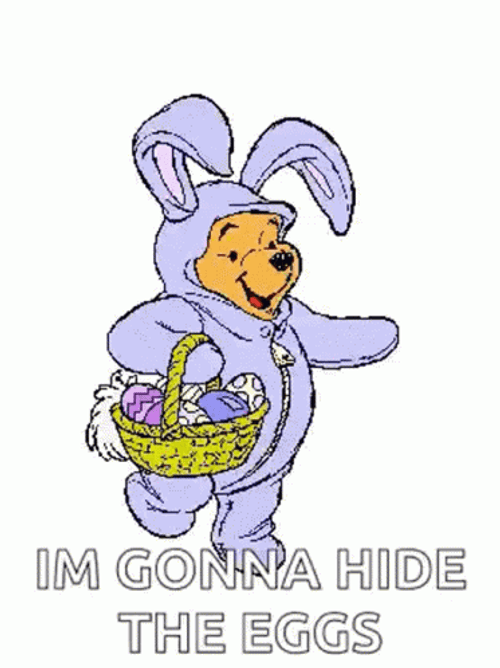 Easter Winnie The Pooh Hiding Eggs