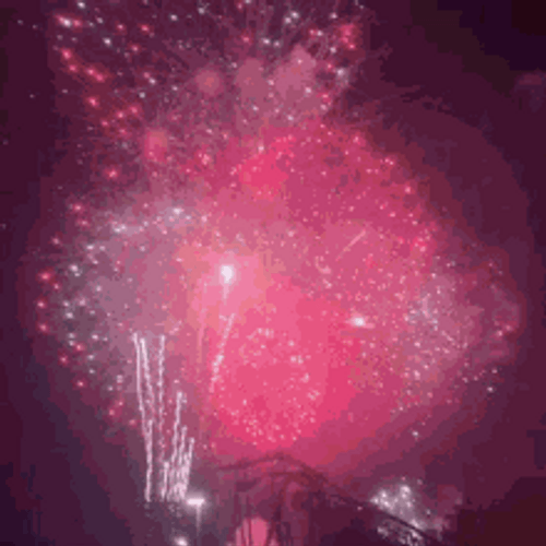 Silver Pink Fireworks
