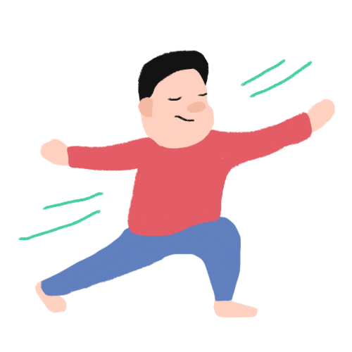 Yoga Stretch Boy Cartoon