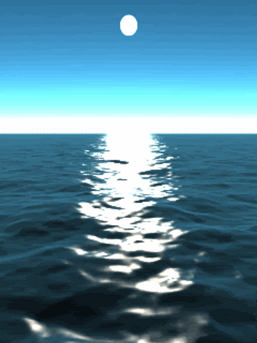 Calm Ocean Water Moonlight