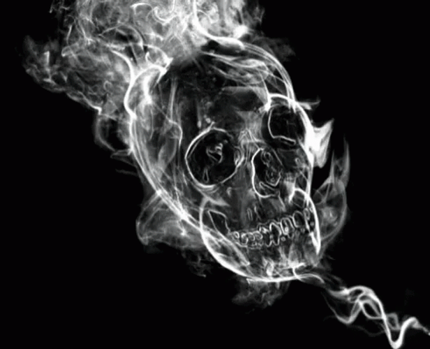 Creepy Smoke Skull