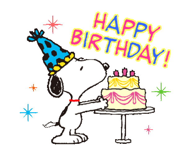 Animated Happy Birthday Snoopy