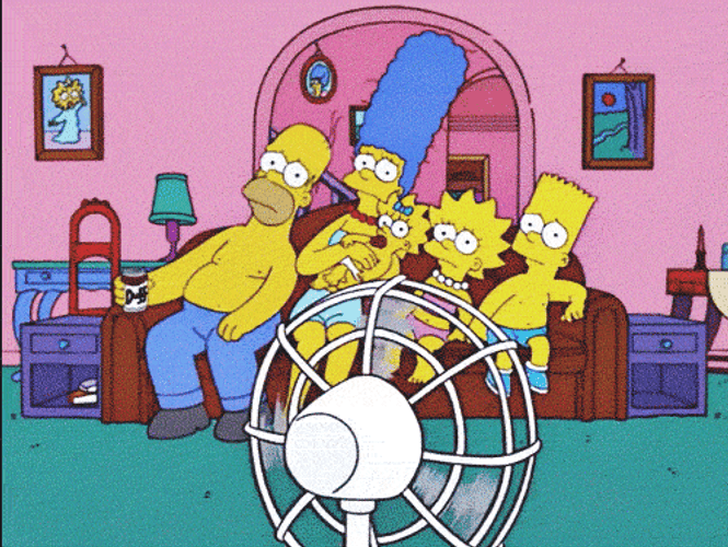 Hot Summer Fan Simpsons
