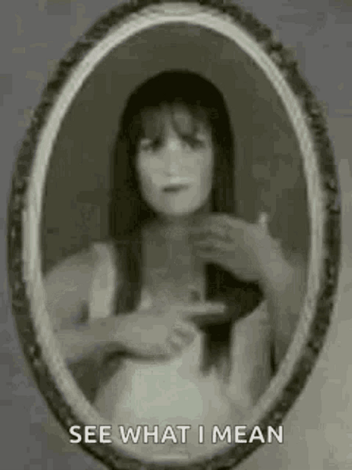 Scary Funny Girl In The Mirror