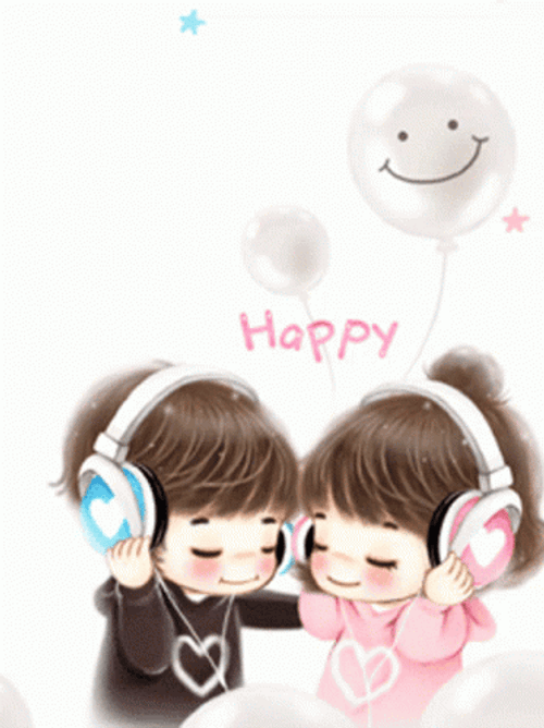 Happy Music Lover Couple