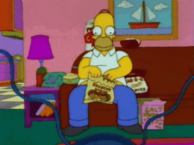 Homer Simpson Eating Junk Food