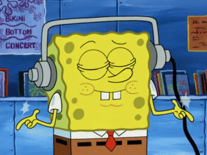 Spongebob Listening To Music