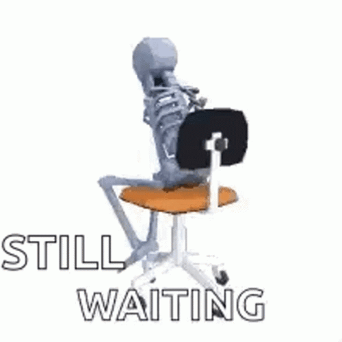 Still Waiting Skeleton Chair