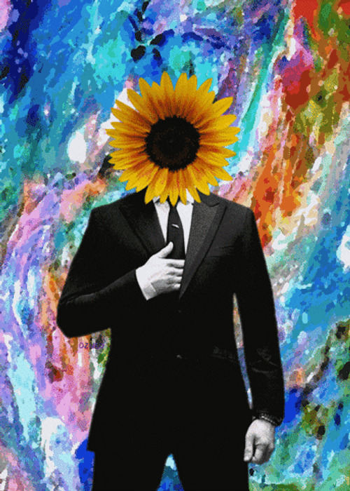 Flower Man In Suit