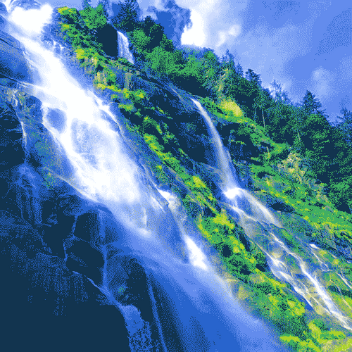 Anime Nature Waterfalls
