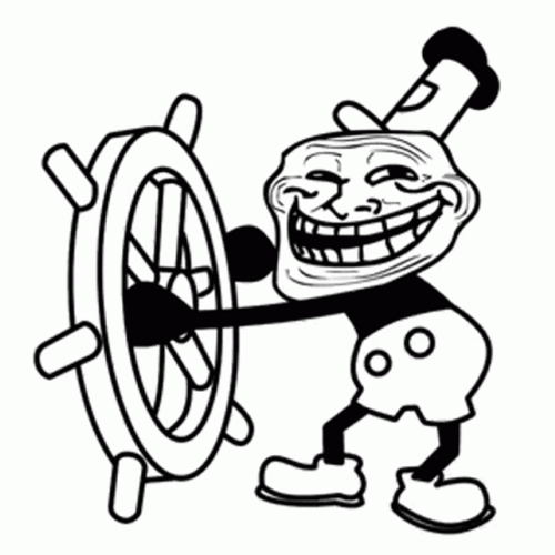 Troll Face Steamboat Willie