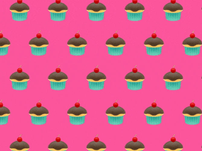 Cupcake Pattern Animated