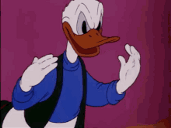 Donald Duck Rubbing Hands Together