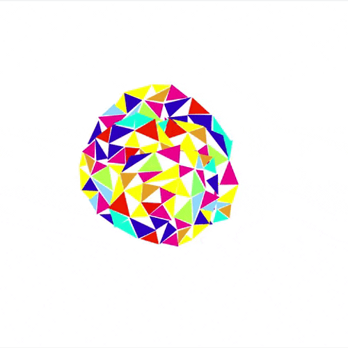 Geometric Retro Color Ball