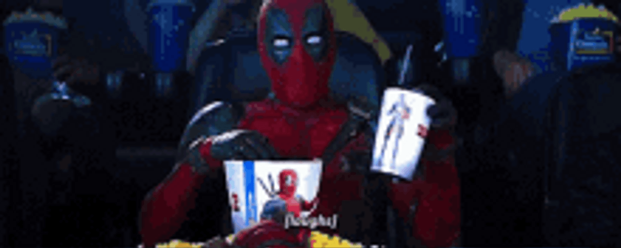 Deadpool Watching Movie In Cinema