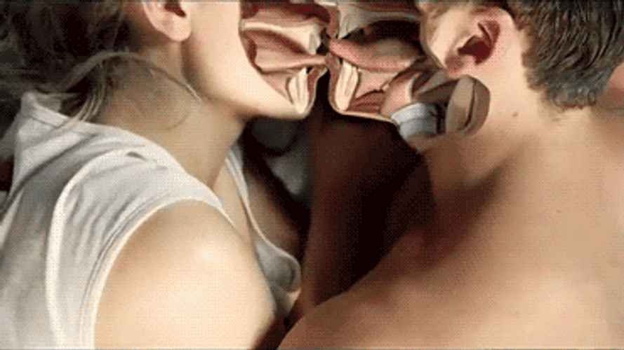 Romantic Kiss Couple X-ray Anatomy