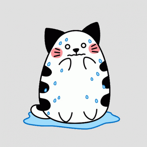 Sweating Anxious Matcha Cat