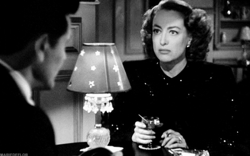 Joan Crawford Annoyed Tossing Drink