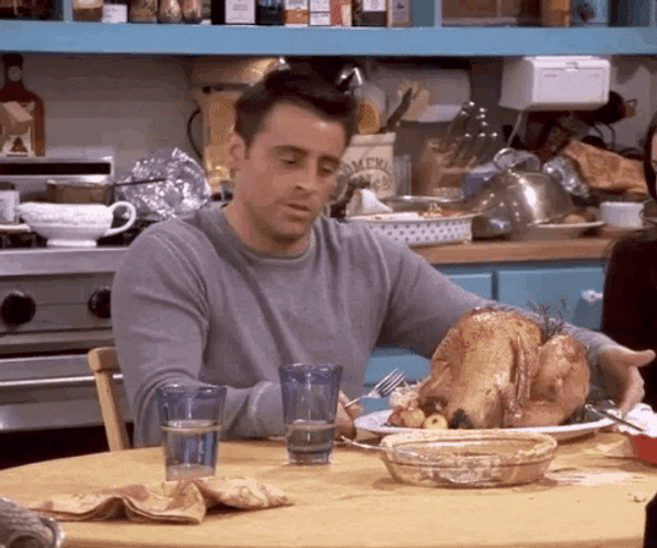 Joey Tribbiani Turning The Turkey