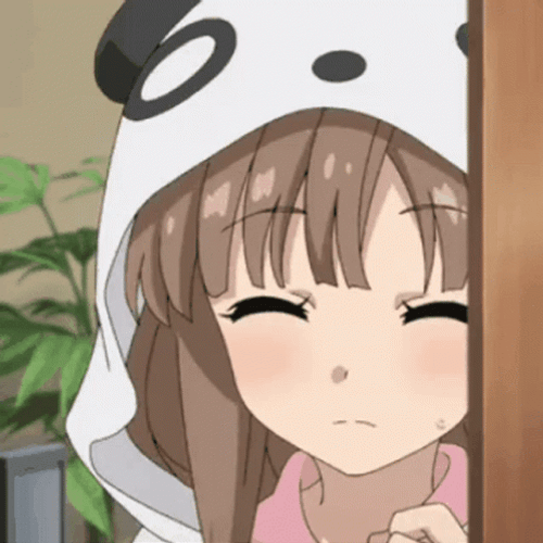 Cute Anime Panda Kaede Shy
