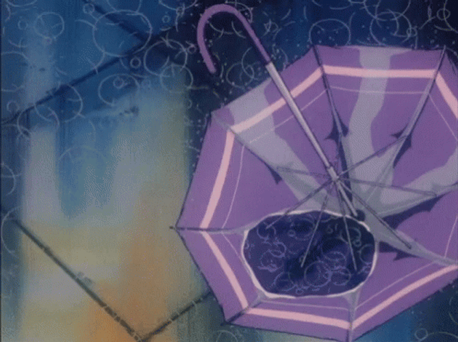 Aesthetic Anime Umbrella Upside Down
