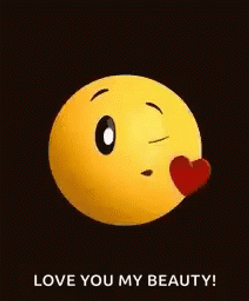 Love You My Beauty Emoji Kiss