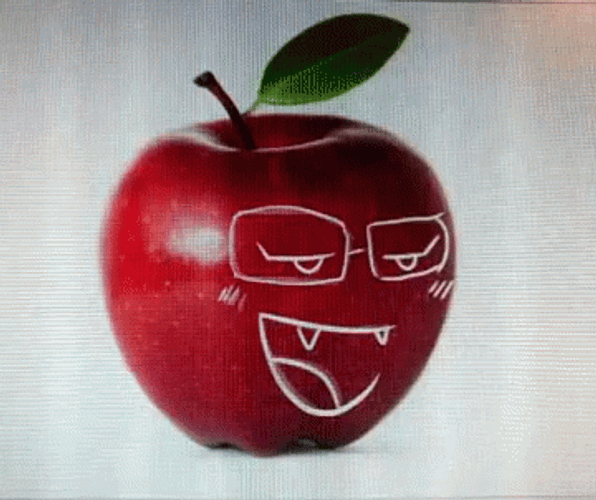 Creepy Apple Smiling