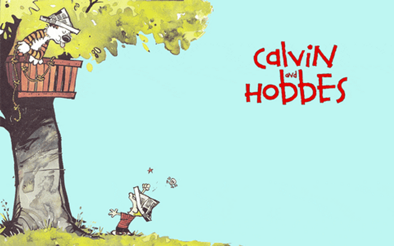 Calvin And Hobbes Treehouse Cartoon