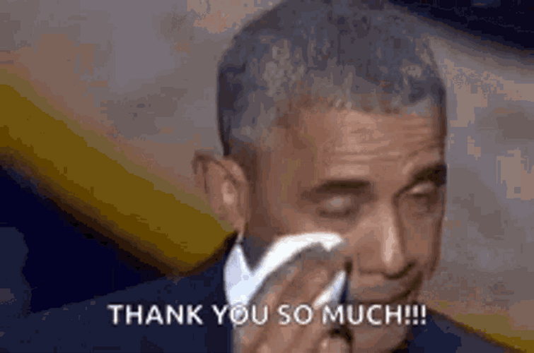 Barack Obama Tearing Thank You
