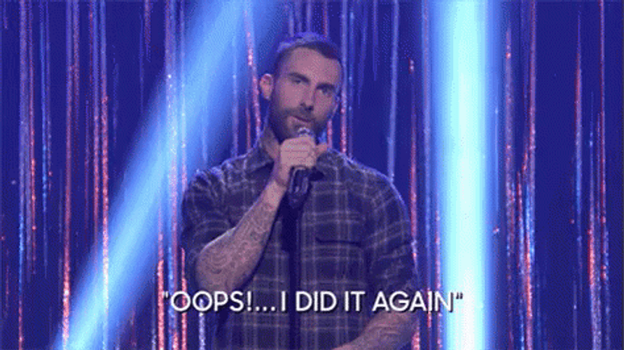 Oops Adam Levine Singing