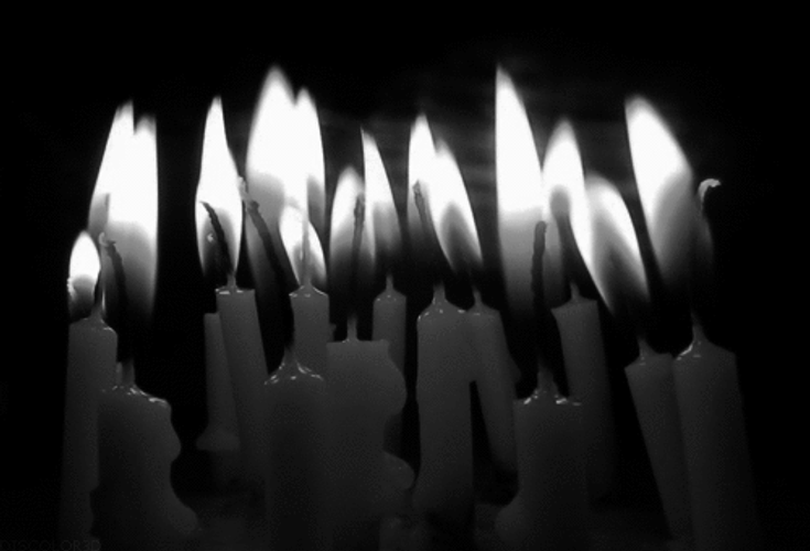 Black Creepy Birthday Candles