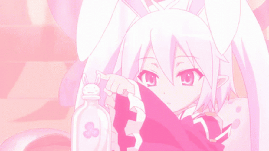 Pink Aesthetic Anime Bunny Girl
