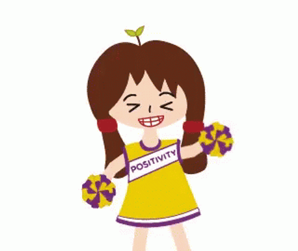 Cartoon Girl Cheering