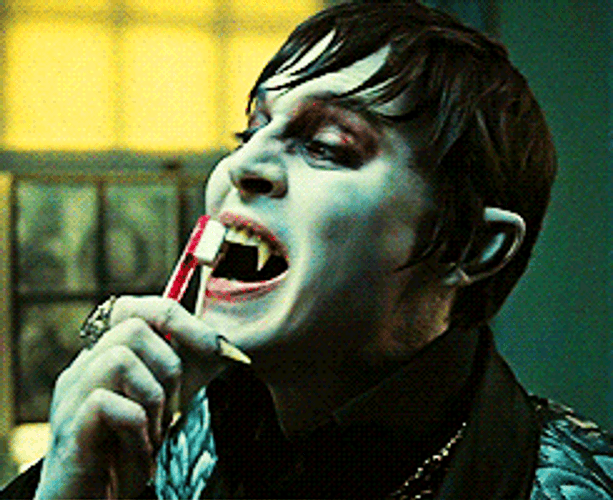 Johnny Depp Barnabas Brushing Teeth