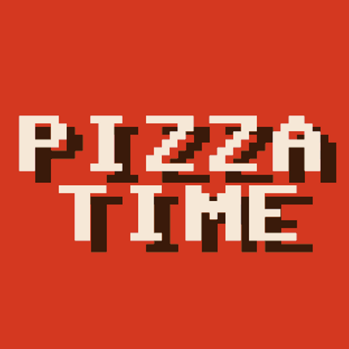 Animated Pixelated Pizza Time Graphic