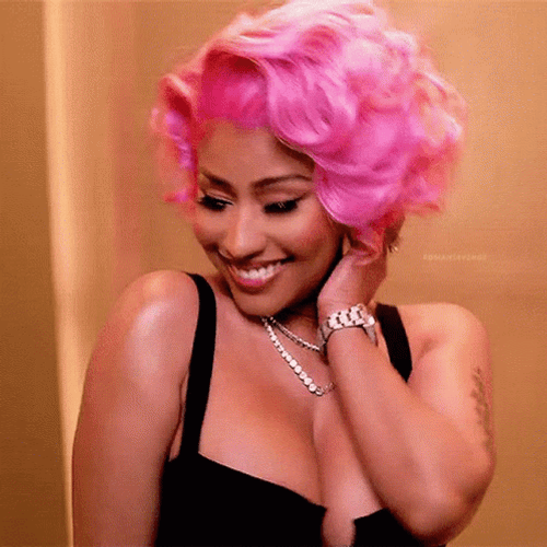 Nicki Minaj Short Pink Curls