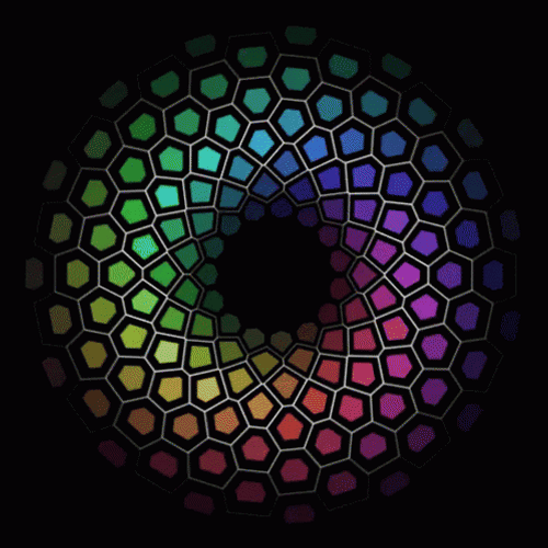 Trippy Geometric Color Donut
