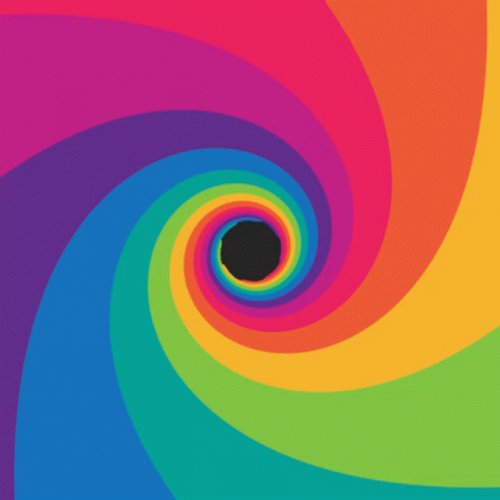 Trippy Rainbow Color Swirl