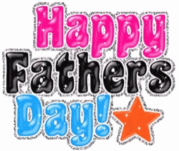 Happy Fathers Day Twinkling Star Art