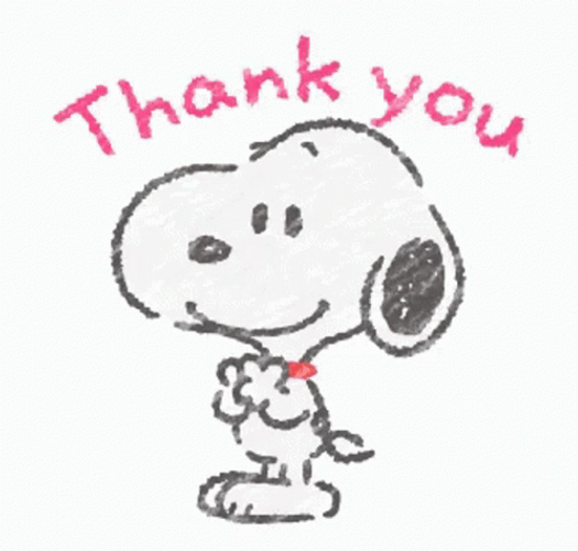 Snoopy Saying Thank You
